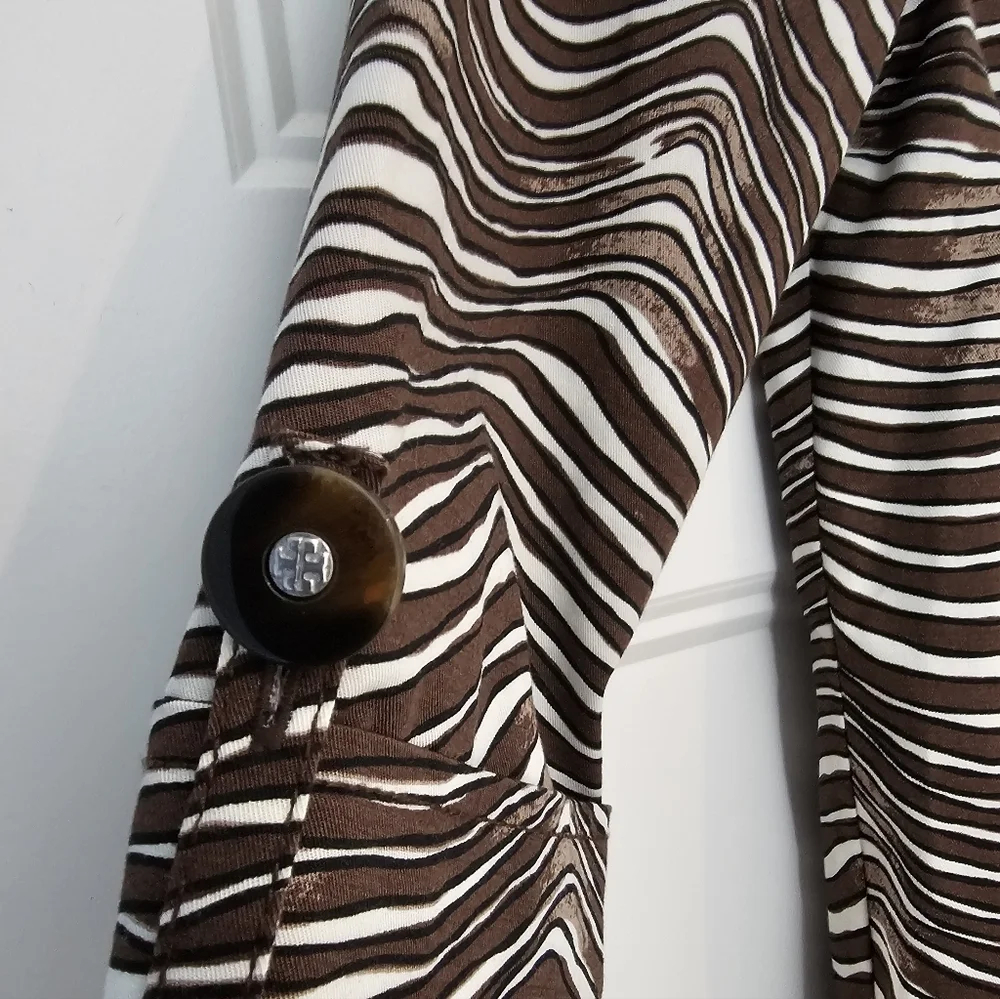 New Tory Burch Zebra Striped Dress sz 2 - Picture 4 of 8